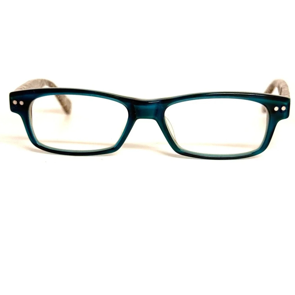 Eyebobs Sticky 2977 59 Eyeglasses Teal Tortoise Checkered Mosaic Frames Handmade